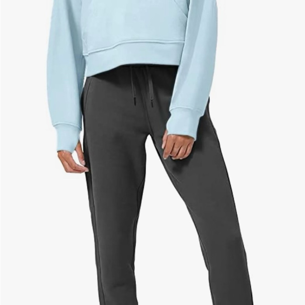 *Baby Blue* Hoodie Fleece Pullover Sweatshirts Long Sleeve Crop Tops Sweater NWT - Picture 3 of 7